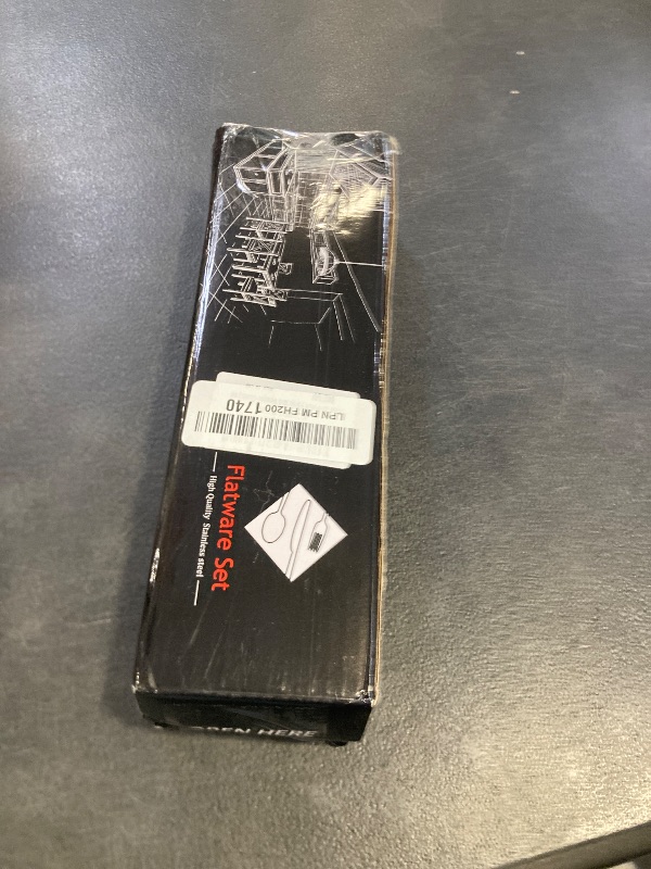 Photo 1 of 24-Piece Spoons and forks Set, E-far Stainless Steel Scalloped 12 Dinner Forks and 12 Dinner Spoons, Modern Metal Silverware Flatware Cutlery for Kitchen and Restaurant, Dishwasher Safe-7.9 Inch