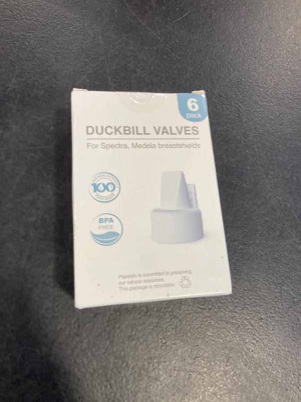 Photo 1 of [6-Count] Papablic Duckbill Valves for Spectra and Medela, Replaceable Duckbill Valves for Spectra S1 Spectra S2 valves and Medela Pump in Style, BPA/DEHP Free White sealed