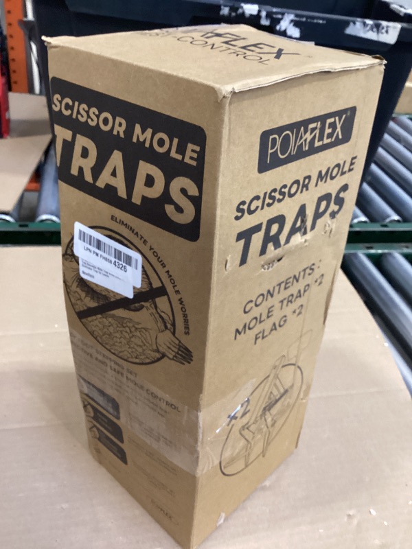 Photo 1 of 2 Pack Mole Traps,Galvanized Steel Scissor Trap,Reusable Mole Trap Killer,Easy Set Mole Eliminator Trap for Lawns