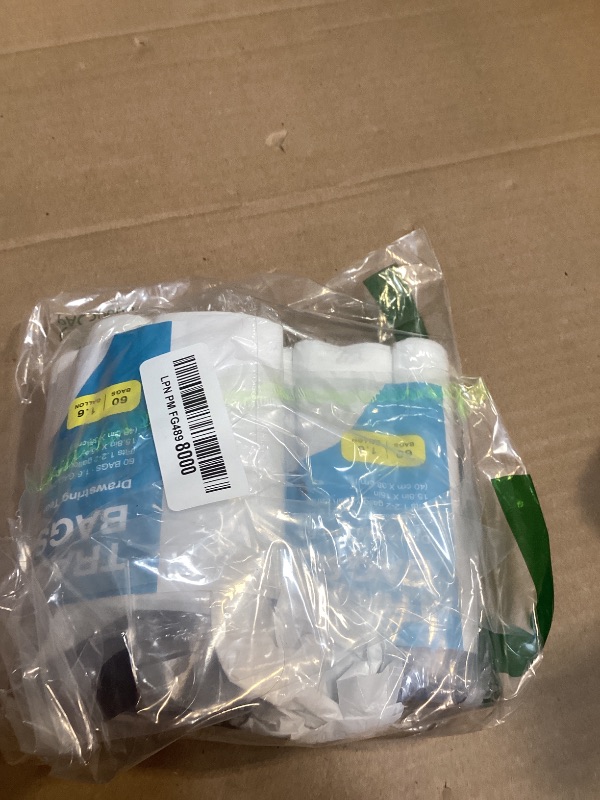 Photo 1 of 120 Counts 1.6 Gallon Mini Drawstring Trash Bags, Small Garbage Bags by KSSKSS, Code a fit 4.5-8 Liter, 1.2-2 Gal, White Trash Bin Liners for Home Office Kitchen Bathroom Bedroom