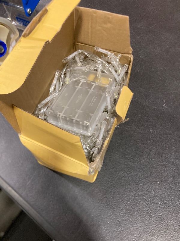 Photo 1 of 2 Pack Christmas String Lights Battery Operated with Timer, 66FT 200 LED Waterproof Twinkle Lights, 8 Modes Fairy Light for Indoor and Outdoor Bedroom Garland Tree Christmas Decorations (Cool White)