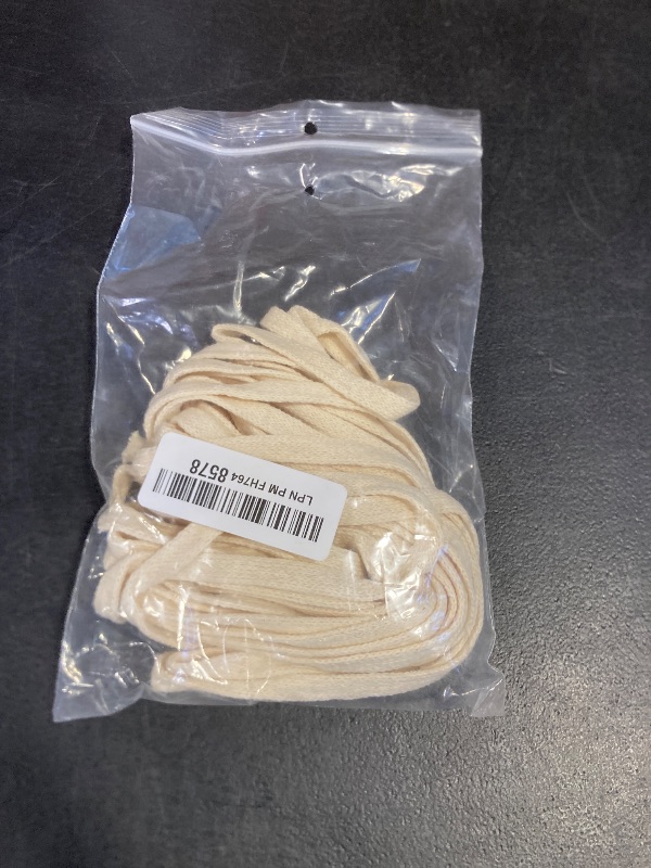 Photo 1 of 3/8" Cotton Natural Flat Cord for Laces, Drawstrings, and Handles (10 Yards)