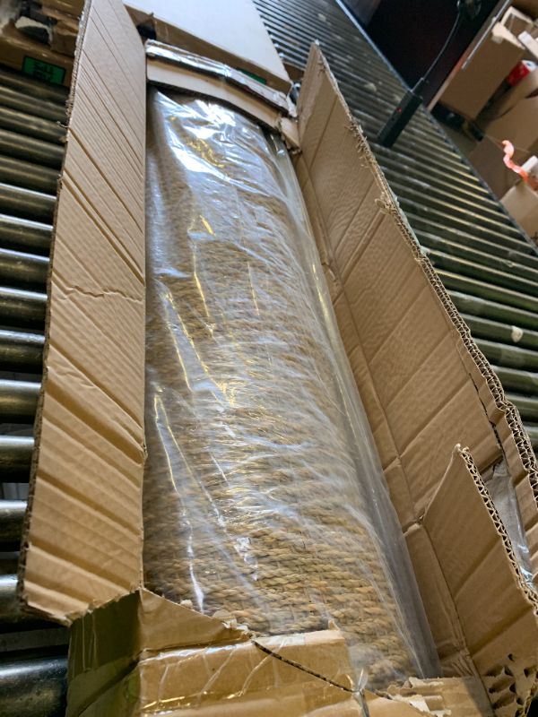 Photo 1 of Color&Geometry Handwoven Water Grass Rug 8x10 with Non-Woven Backing,Indoor/Outdoor Tan Herringbone Natural Fiber Area Rug, Easy Clean Natural Casual Decor for Patio, Deck, Living Room, Dining Room