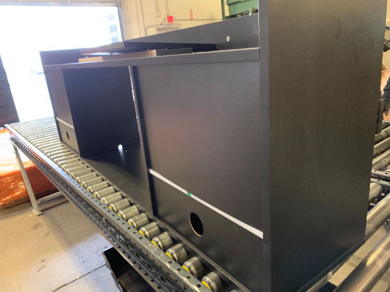 Photo 1 of Fireplace TV Stand for 80 Inch TV, 36" Entertainment Center with Eletric Fireplace, Modern Media Console Table with LED Lights for Living Room