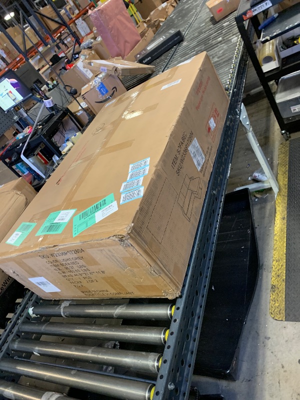 Photo 1 of **BOX 2 OF 2 ONLY, INCOMPLETE** FAVSH 81-Inch L-Shape Sectional Couch, 4-in-1 Multifunctional Pull-Out Couch Sleeper Sofa with Storage Chaise & Removable Back Cushions, for Living Room/Office/Apartment (Light Gray)