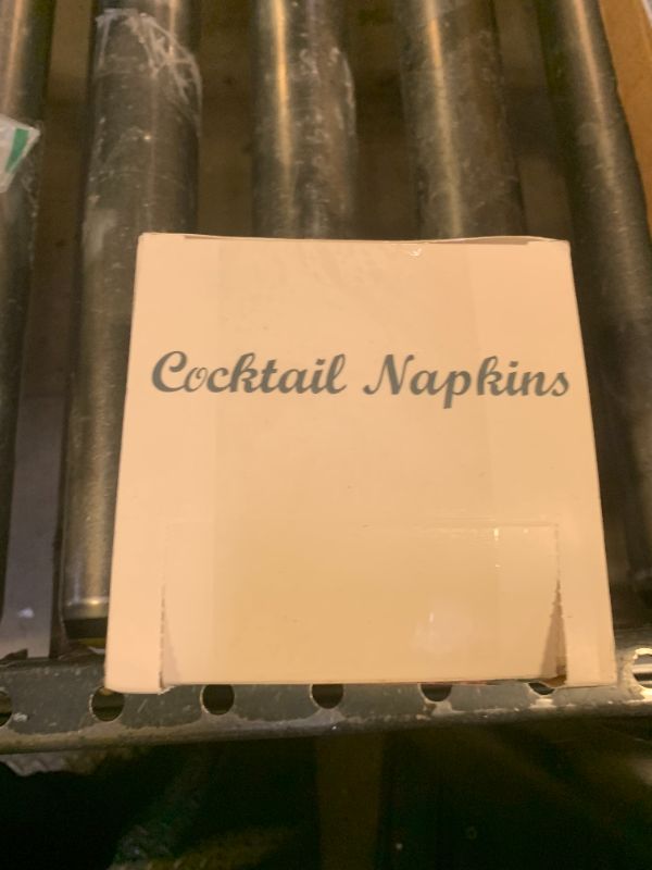 Photo 1 of 100 Pack Cocktail Napkins 3-Ply Scalloped Edged Wedding Napkins Folded 5 x 5 Inches Dessert Napkins, Disposable Napkins for Dinner Birthday Party Bridal Anniversary Baby Shower Reception (Milky-White)