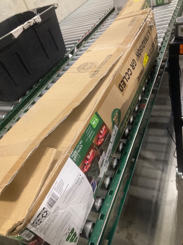 Photo 1 of 6.5' Pre-Lit Madison Pine Green Artificial Christmas Tree with Color-Changing LED Lights, by Holiday Time