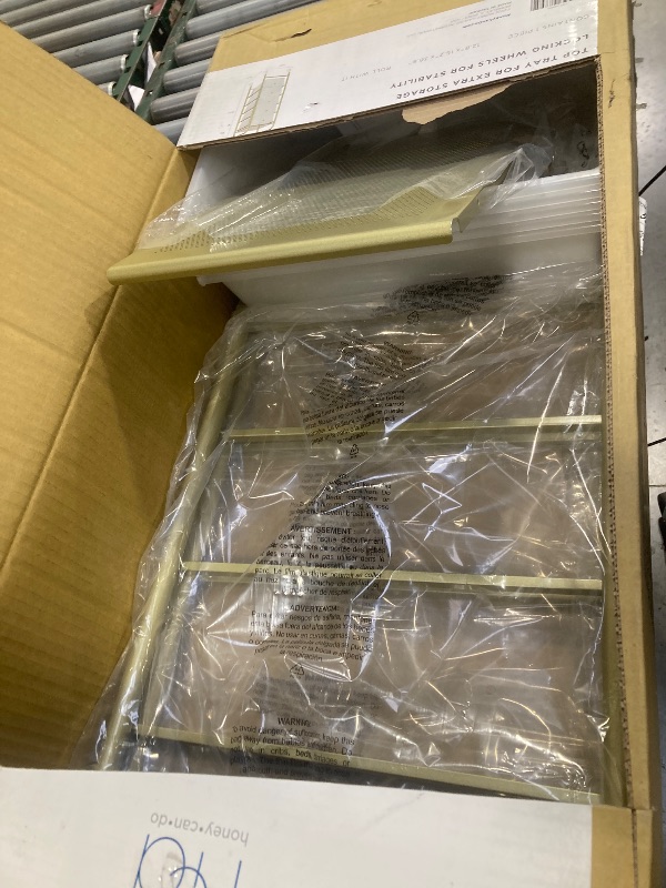 Photo 1 of 5 Drawer Clear Rolling Cart by Simply Tidy - Mobile Organizer with Removable Drawers - Swivel & Locking Casters - Durable Tubular Frame - 1 Set