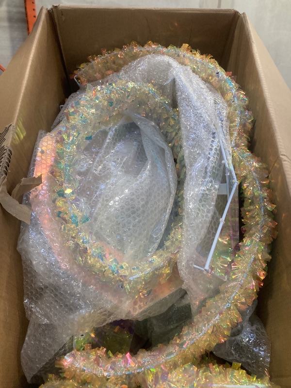 Photo 1 of 6-Foot Pre- Prismatic Snowman with Colorful Lights Christmas Holiday Decoration