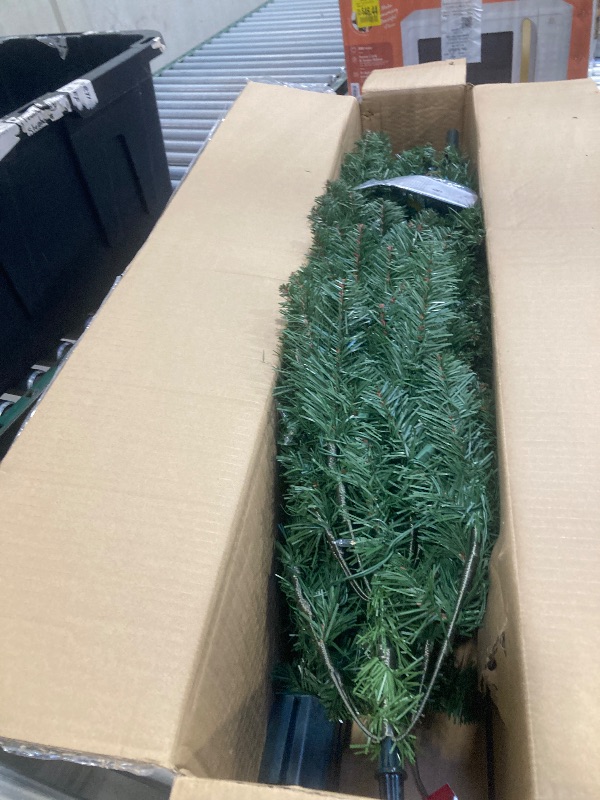 Photo 1 of 6.5' Pre-Lit Madison Pine Green Artificial Christmas Tree with Color-Changing LED Lights, by Holiday Time
