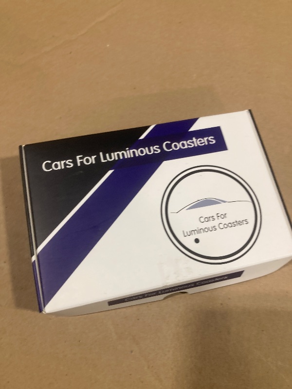 Photo 1 of 2PCS Rechargeable Led Light Car Cup Holder Insert Coaster Mat Pad Decal with LDR and Accelerometer 2.7" Universal for All Vehicles Bursts of Light