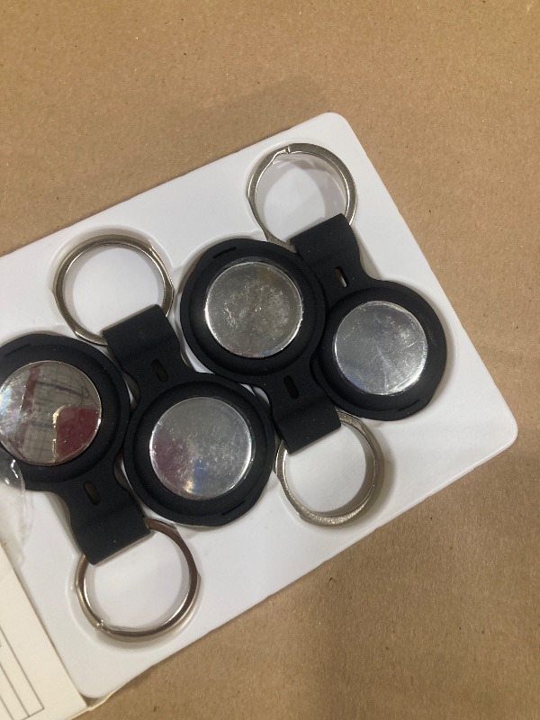 Photo 1 of 4 Pack Tracker Tags [Apple MFi Certified] Bluetooth Air Tracker Pair with Apple Find My (iOS Only) Smart Tracking Tags Keys Finder Item Locator Worldwide Tracker for Pets Backpack Wallet Dogs Luggage