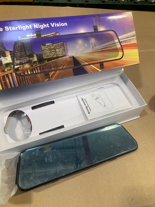 Photo 1 of 2K Mirror Dash Cam Backup Camera - 10" Touch Screen, Dash Cam Front and Rear Camera with Night Vision for Car, Parking Assistance, 64GB Card Included