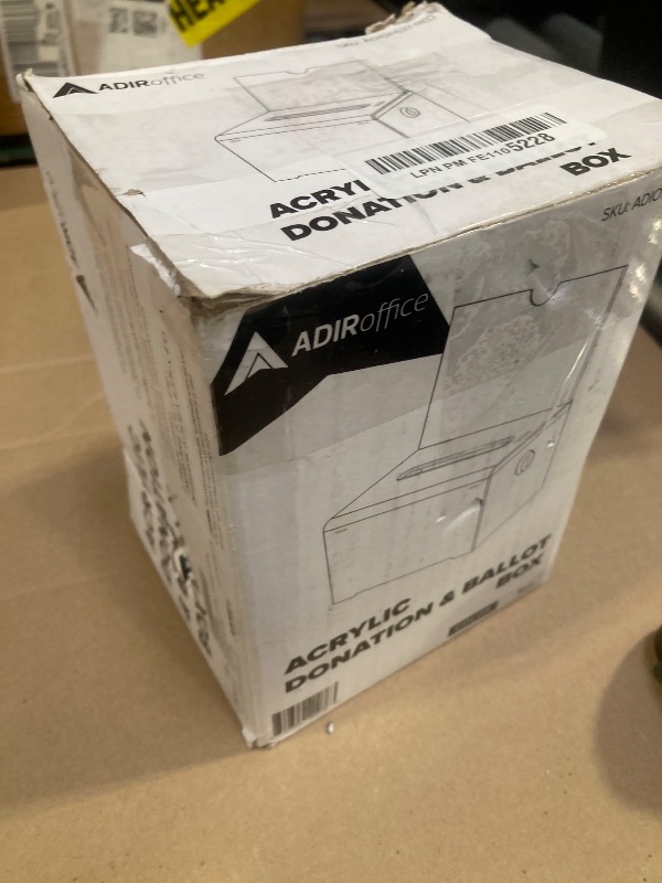 Photo 1 of Adir Suggestion Box with Slot and Lock – Acrylic Donation Box for Fundraising, Drawing Box for Raffle, Funraiser Box, Tip Box with Lock - 6.25x4.5x 4 Inches voting box with slot and Sign Holder
