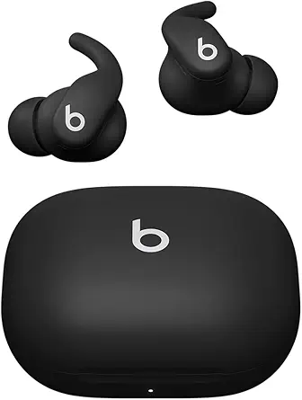 Photo 1 of Beats Powerbeats Fit - Wireless Noise Cancelling Workout Earbuds with Secure-Fit Wingtips, Up to 30-Hour Battery Life, Sweat & Water Resistant, Apple & Android Compatible - Jet Black