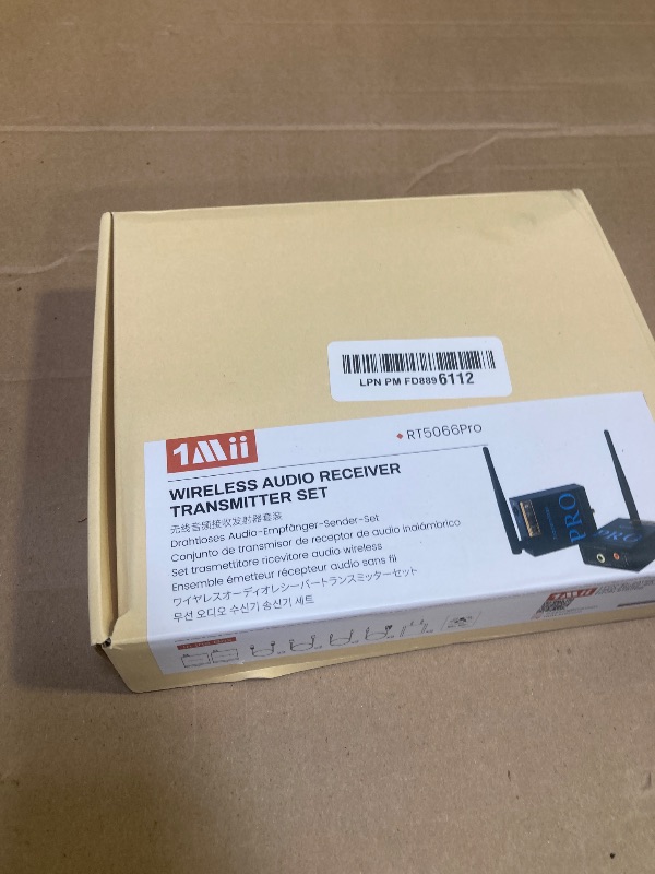 Photo 1 of 1Mii 2.4GHz Wireless Audio Transmitter and Receiver, HiFi Audio, 20ms Low Latency, 320ft Long Range Wireless Kit for Speaker/Stereo/Soundbar,Optical/Coaxial/3.5mm(RCA) Ports.