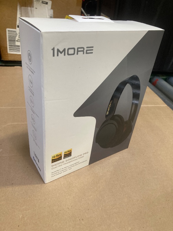 View 3 of 1MORE SonoFlow-Pro Noise Cancelling Headphones - HQ51 Over Ear Bluetooth Headphones with LDAC for Hi-Res Wireless Audio,100H Playtime,Bluetooth 5.4,QuietMax ANC, Comfortable Fit,Clear Calls
