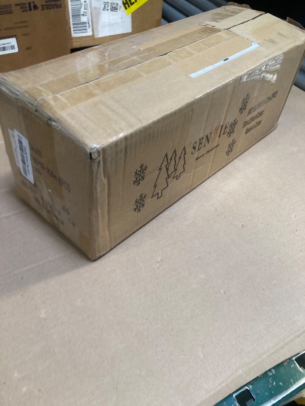 Photo 1 of 2pcs 24in Artificial Norfolk Pine Tree Tabletop Christmas Tree Decoration Outdoor Indoor Home Decor