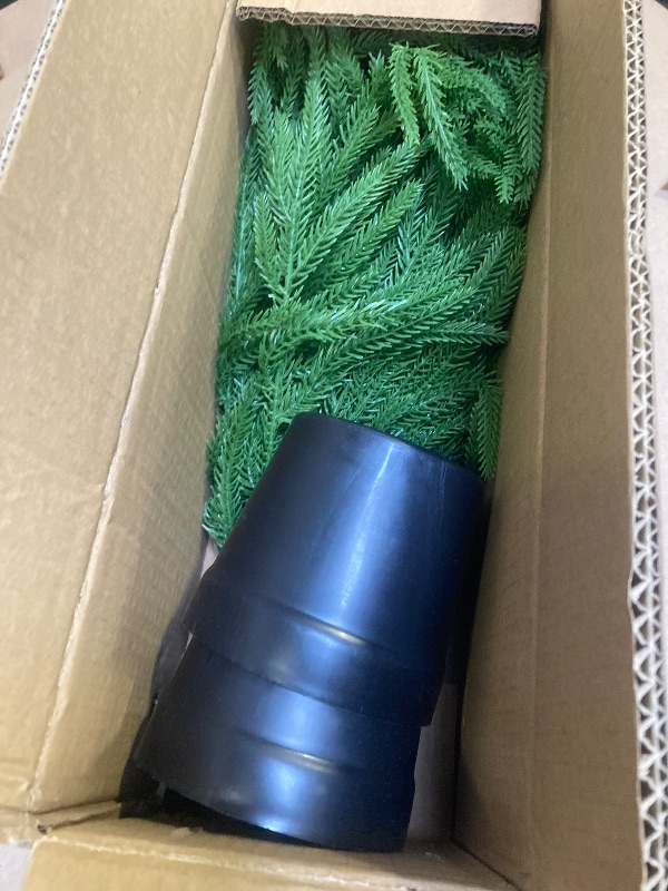 Photo 1 of 2pcs 24in Artificial Norfolk Pine Tree Tabletop Christmas Tree Decoration Outdoor Indoor Home Decor