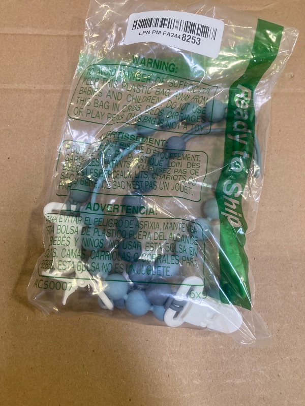 Photo 1 of 3-Pack Silicone Pacifier Clips with One-Piece Beads for Baby Boys and Girls - Flexible and Rust-Free Holders for Teething Relief and Baby Essentials, Safe for Newborns (Grey)