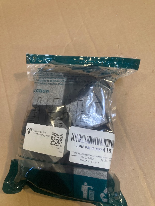 Photo 1 of 16 PCS Square Chair Leg Floor Protector, Silicone Chair Leg Cover, Furniture Leg Protectors with Felt, Mobile Table Leg pad, Protect The Floor from Scratches.1 1/2 in Black.