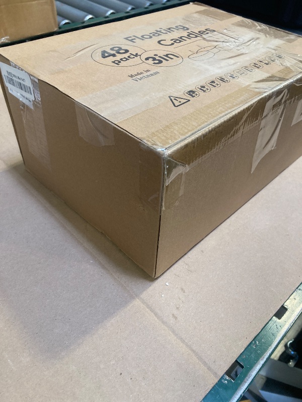 Photo 1 of 48 Pack White Floating Candles 3 inch Unscented Floating Candles for Centerpieces-10 Hours Long Burn Time-3” Floating Candle Bulk for Wedding Cylinder Vases