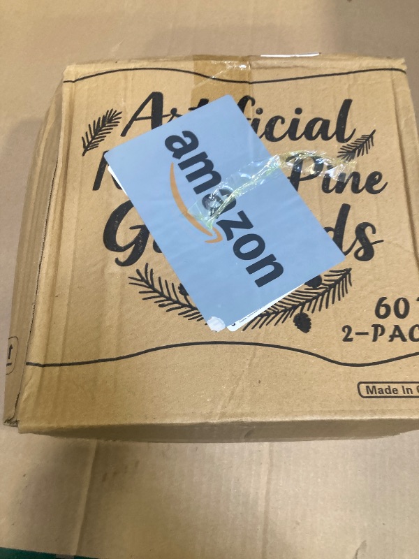 Photo 1 of 6ft 2Pcs Norfolk Pine Garland - Realistic Christmas Greenery Garland with Real Touch PE Leaves for Mantle, Table, Fireplace, Indoor, Outdoor Christmas Decorations