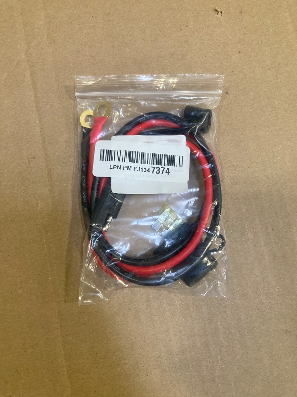 Photo 1 of 10AWG 2FT Charger Cable, SAE to O Ring Terminal Quick Disconnect Harness, 2 Pin SAE Connectors Extension Cables Cord with 15& 20A Fuse for Car, Motorcycle, Solar Panel