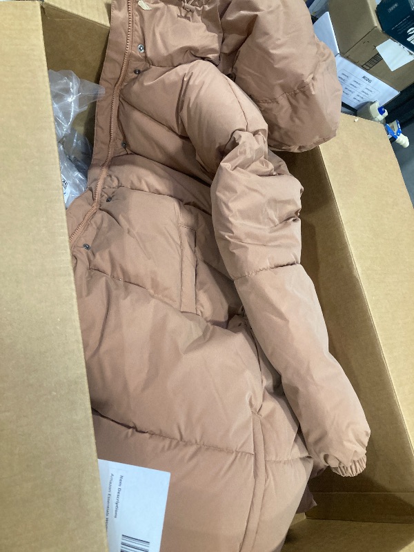 Photo 1 of Amazon Essentials Women's Oversized Long Puffer Jacket (Available in Plus Size), Light Brown, Medium