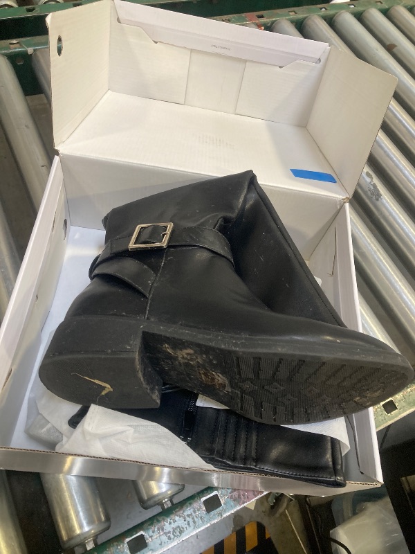 Photo 1 of DREAM PAIRS Women's Knee High Riding Boots Comfortable Low Chunky Heel Side Zipper Round Toe Casual Classic Ranching,Size 10,Black,SDKB2307W