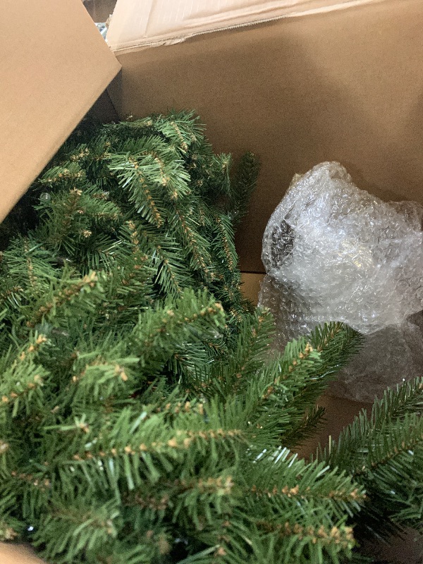 Photo 1 of *INCOMPLETE* National Tree Company Pre-Lit Artificial Full Christmas Tree, Green, Dunhill Fir, White Lights, Includes Stand, 9 Feet