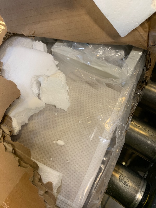 Photo 1 of Furologee White Small Computer Desk with 2 Fabric Drawers for Bedroom,34 Inch Simple Home Office Writing Desk, Vanity Desk with Hooks, Study Table for Adults Student Small Spaces