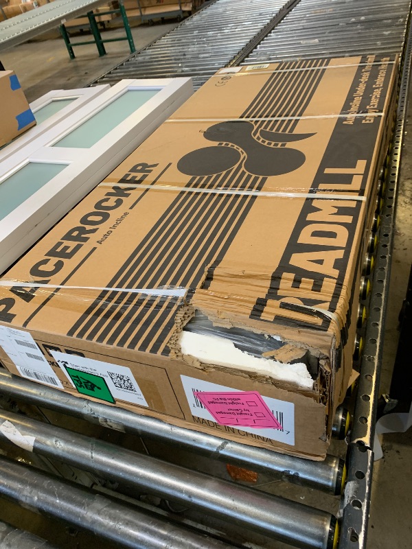 Photo 1 of PACEROCKER Walking Pad Treadmill with 12% 9-Level Auto Incline, 450 lbs Capacity Bluetooth Speaker Under Desk Treadmills for Home Hiking, 5 MPH, Black