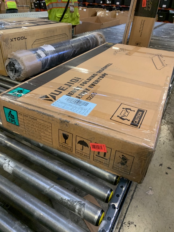 Photo 1 of *Missing manual and safety key. Missing bolt.* YUEJIQI Treadmill with 0-15% Auto Incline, 3.5HP Quiet Brushless Foldable Treadmills for Home, Small Space Portable Running Walking Machine, 300 Lbs Capacity with Bluetooth APP & Pulse Monitor