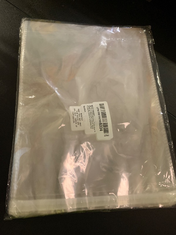 Photo 1 of 100 Pieces (9x12 Inch) Clear Plastic Bags for Packaging, Clothing & T-Shirts Strong Packing Self Adhesive Cellophane Bag