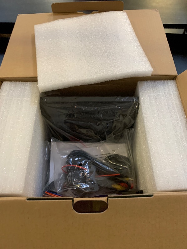 Photo 1 of 10.4" Single Din Touchscreen Car Stereo with Wireless Carplay& Android Auto, Adjustable Car Radio with Bluetooth, Mirror Link, FM Radio, Subwoofer, SWC, Backup Camera