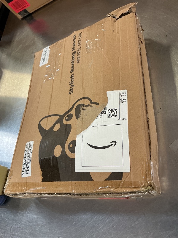 Photo 1 of **USED** Elevated Dog Bed Raised Outdoor Dog Cot for Large Dogs, Installation Requires No Tools, Frame with Washable Cooling Breathable Mesh Anti-Slip Feet, Indoor Pet Bed, Black, 43.3 Inches