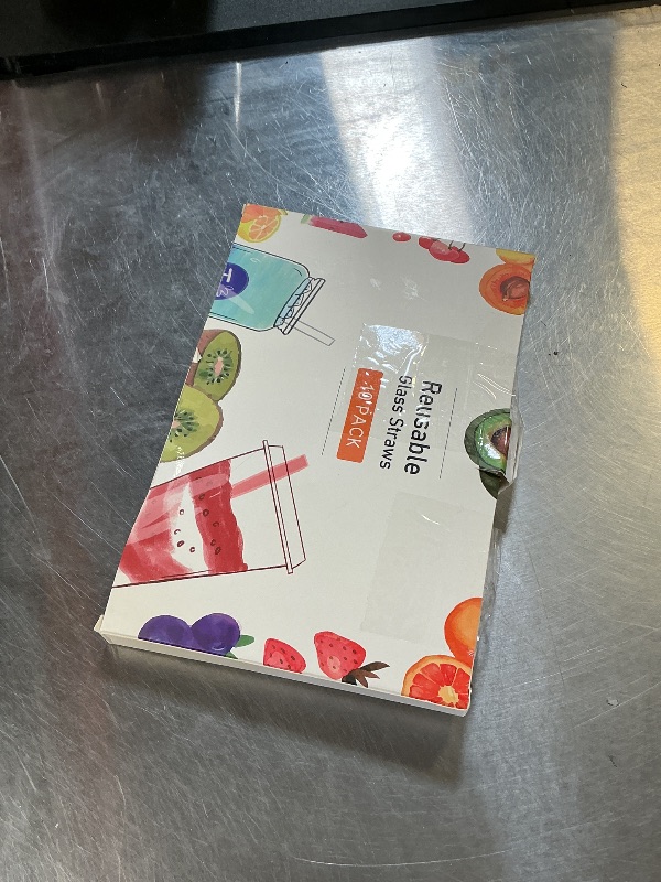 Photo 1 of 10 Pcs Reusable Bent Short Glass Straws,6''x8 mm Colorful Glass Straws Shatter Resistant with 2 Cleaner Brush for Short Tumblers,Whiskey&Cocktail Glasses Cups,Coffee Mugs