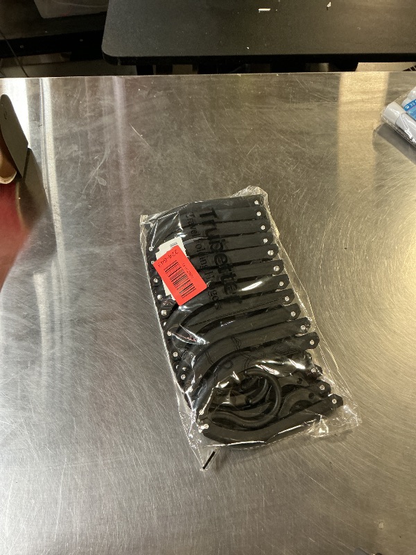 Photo 1 of 12 PCS Travel Hangers Cruise Ship Essentials Portable Folding Clothes Hangers Travel Accessories Foldable Clothes Drying Rack (Black)