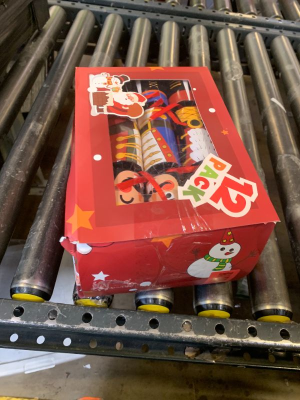 Photo 1 of 12 Pack Christmas Party Favor Non-Snap Christmas Table Favor with Party Hats Joke Little Gifts Inside for Kids Adults, Xmas Table Decorations Holiday Party Favor Xmas Dinner Traditions Supplies