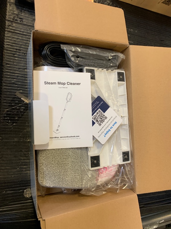 Photo 1 of Steam Cleaner, 6 in1 Rotated Steam Mop Cleaner with 2 Modes, 2 Microfiber Pads, 400ML Removable Tank, 23FT Power Cable, Detachable Steam Mops for Floor, Laminate Floor, Tiles Cleaning (Jade White)