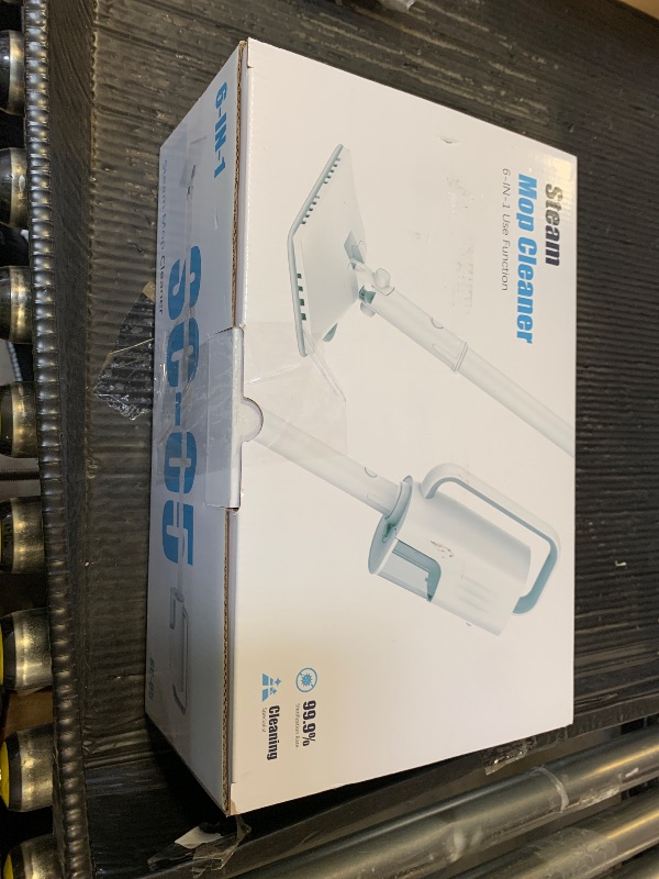 Photo 1 of Steam Cleaner, 6 in1 Rotated Steam Mop Cleaner with 2 Modes, 2 Microfiber Pads, 400ML Removable Tank, 23FT Power Cable, Detachable Steam Mops for Floor, Laminate Floor, Tiles Cleaning (Jade White)