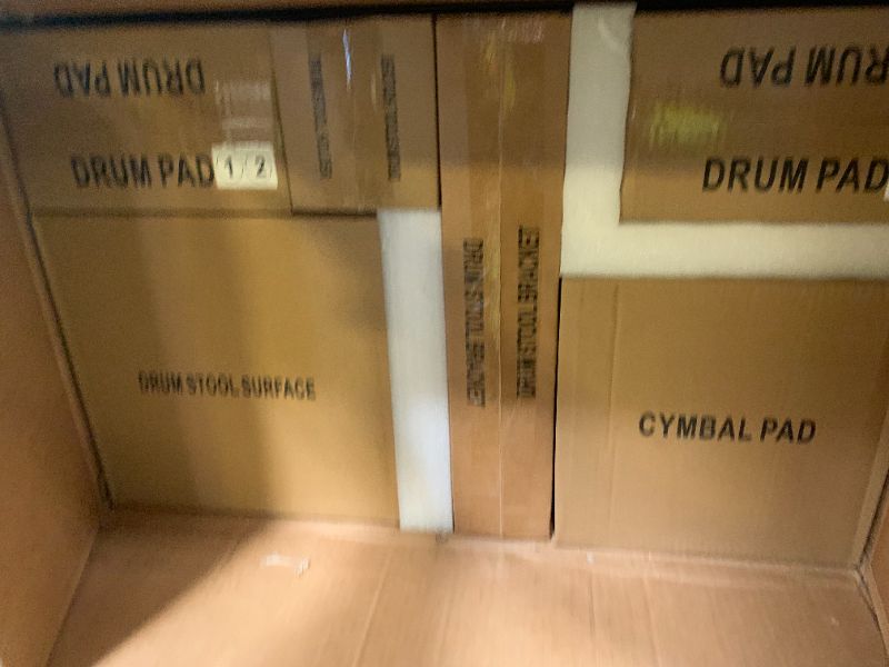 Photo 1 of Electronic Drum Set,Electronic Drum for Beginner Set with Type-C Charging,support USB MIDI Bluetooth,with 4 Quiet Mesh Pads 2 Pedals, Drum Stool, Sticks, Headphones and Melodics Lessons