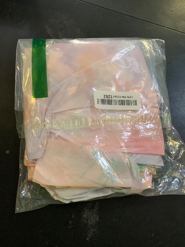 Photo 1 of 1 Pack Princess Tablecloths Birthday Decorations,Plastic Pink Rose Castle Table Cloth for Parties,Disposable Rectangle Floral Table Cover for Baby Shower Girls Birthday Party Supplies,54x108 Inch