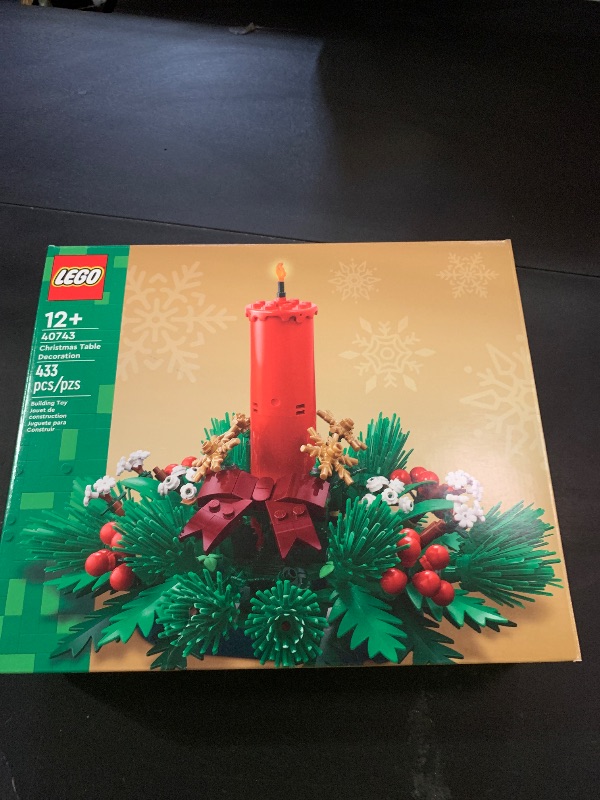 Photo 1 of **OPENED, INCOMPLETE** LEGO Christmas Table Decoration Building Toy for Kids - Brick-Built Holiday Centerpiece & Festive Room Decor - Christmas Craft for Girls & Boys, Ages 12+ - Gift Idea for Families - 40743