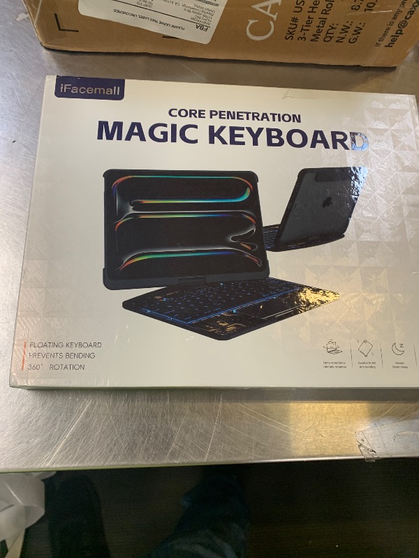 Photo 1 of Tiaota Transparent Case with Keyboard iPad Air (M3/M2,2025/2024) 11 Inch,Compatible 10.9" iPad Air 5th/4th & 11" iPad Pro 4/3/2/1,7-Color Backlit,Wireless Keyboard, 360°Rotating,with trackpad,Black