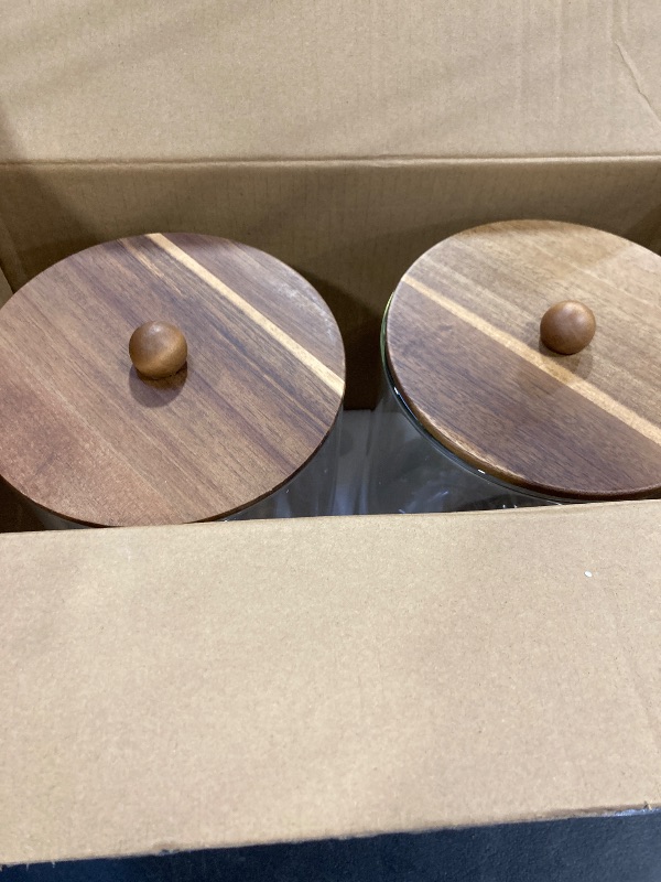 Photo 1 of 2 PCS 1 Gallon Drink dispenser, Glass Beverage Dispenser With Wood Stand, Large Water Drink Dispensers for Parties With Stainless Steel Spigot, Ideal for Lemonade,Juice, Tea, and Party Drinks