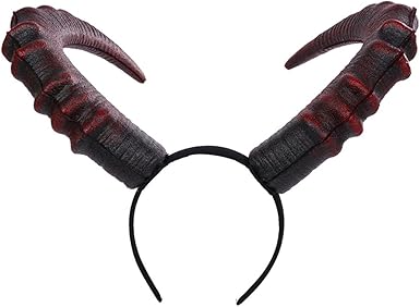 Photo 1 of Alodidae Red Devil Horns Headband Large Demon Horn Halloween Costume Cosplay Accessories for Women Men
