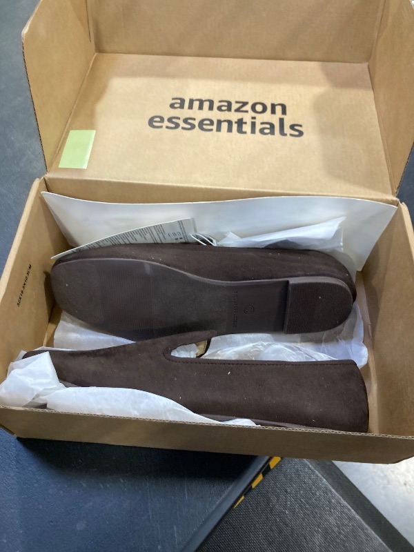Photo 1 of Amazon Essentials Women's Soft Minimal Loafer, Dark Brown Faux Suede, 10
