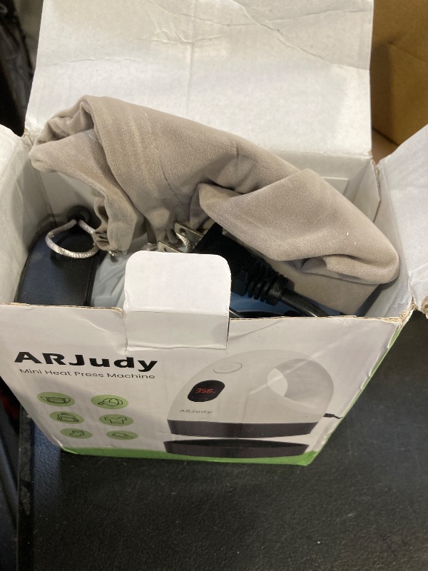 Photo 1 of ARJudy Mini Heat Press Machine, Mini Heat Transfer Iron, 3 Settings Levels & Visible Temp, Portable Press Easy for Crafts, T-Shirt, Hats, Shoes, Bags, Cap and Small Vinyl Projects(Blue)